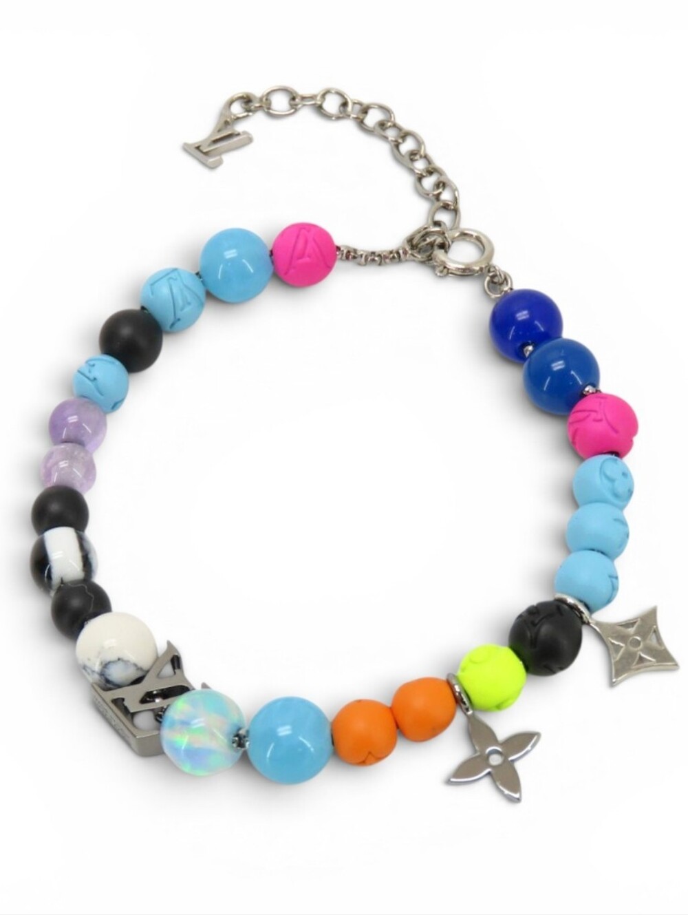 Very Rare Unused Louis Vuitton Unisex Multicolor Rock Crystal Bracelet!